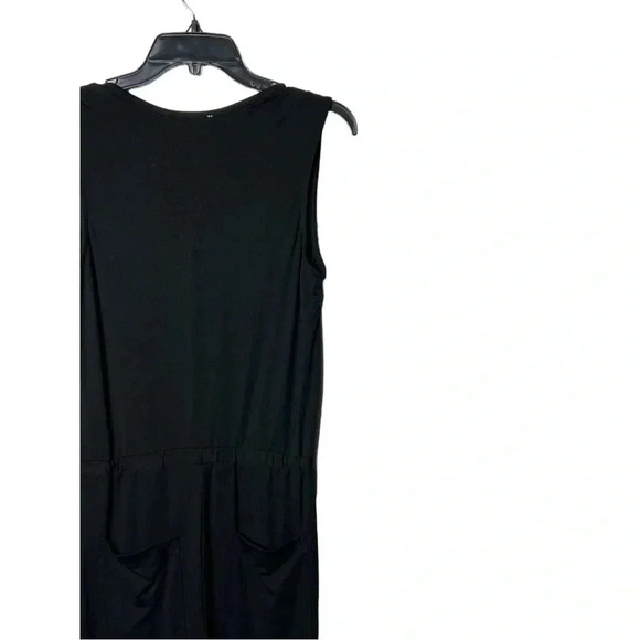 1695. HEARTLOOM SLEEVELESS JUMPSUIT BLACK IN COLOR SIZE XSMALL V NECKLINE - Picture 8 of 10